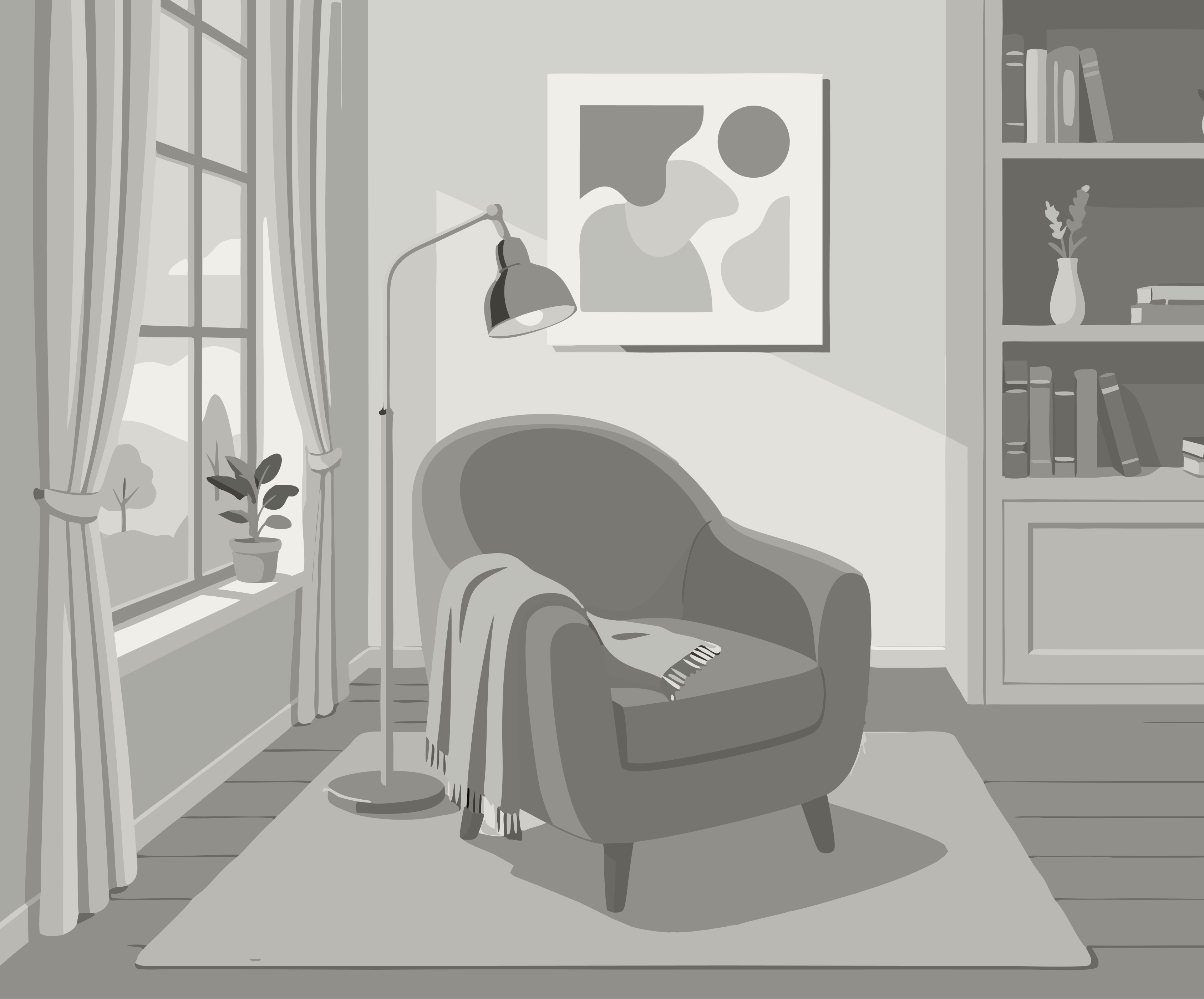 Habitación con cama grande